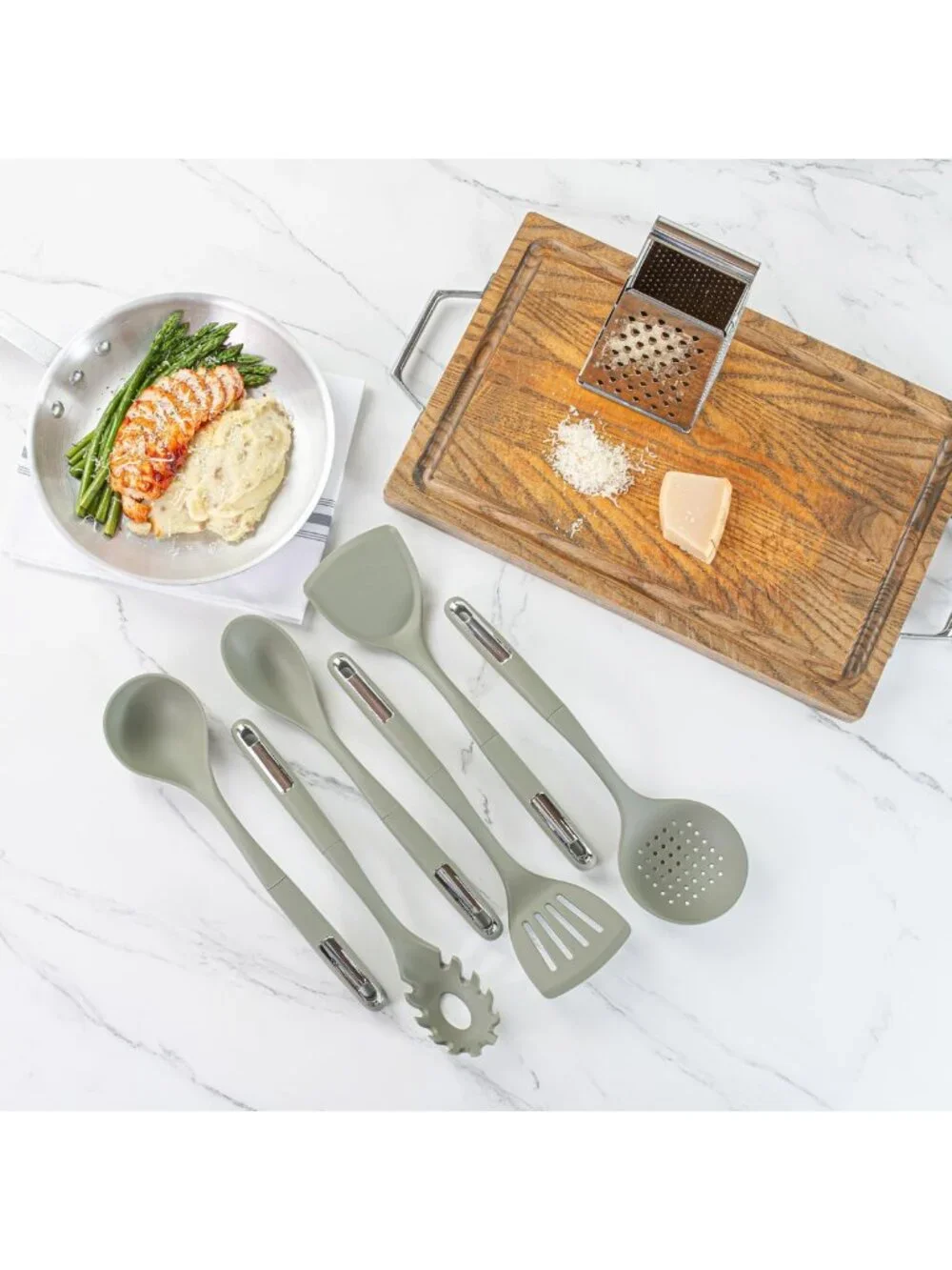 6-Piece Silicone Utensil Set - Non-Slip, Heat-Resistant Kitchen Tools, Durable